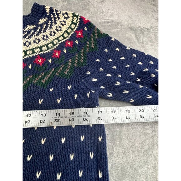 Vtg Illustrations Sweater Knit M Hong Kong Cabin Fever Fair Isle Hearts - Picture 4 of 6